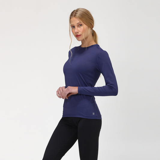 Camiseta Femenino manga larga UVPro Azul