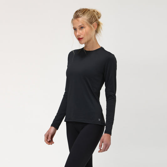 Polo Femenino manga larga UVPro Negro