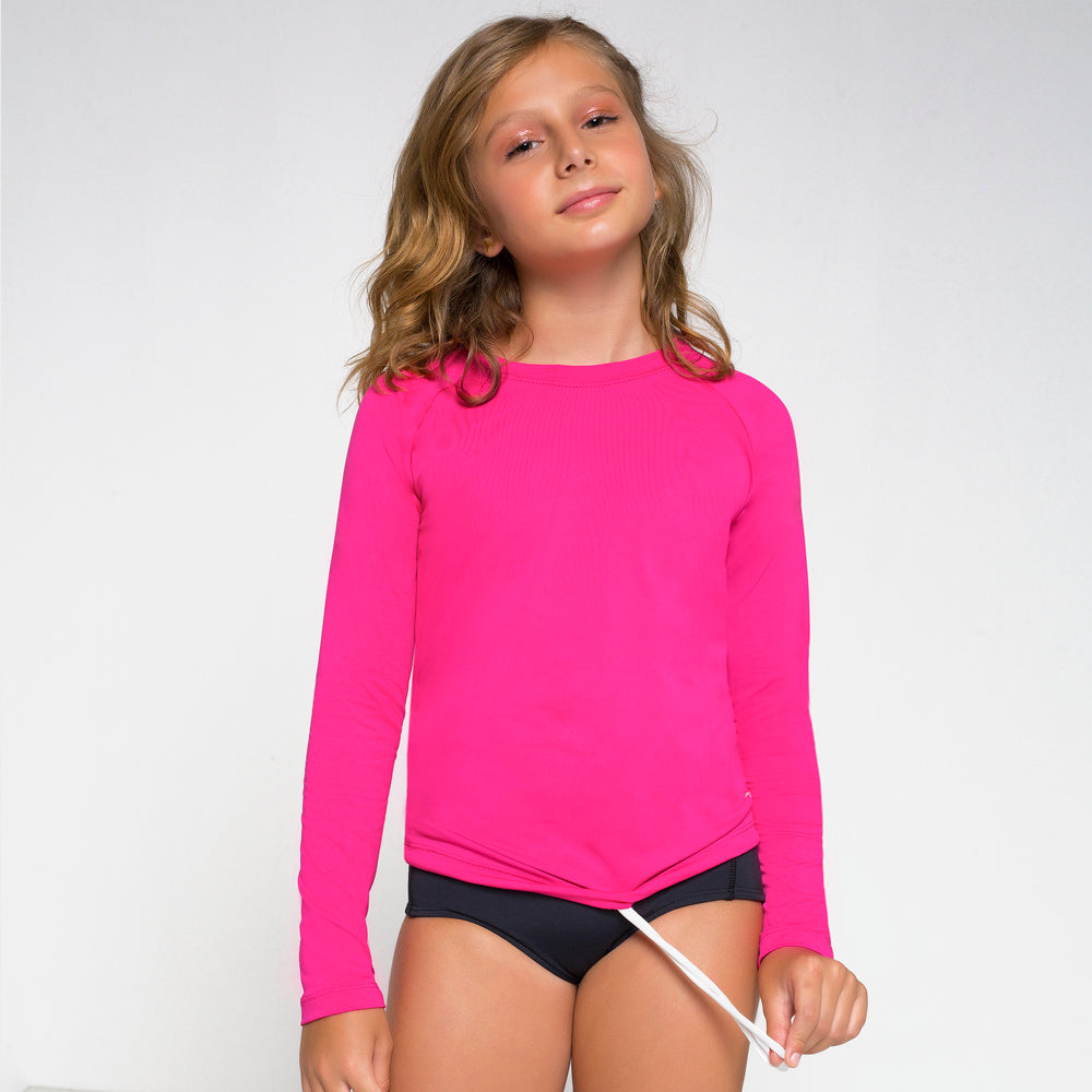 Polo UVPRO Infantil Fucsia