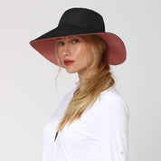 Sombrero Reversible San Diego Negro/Rosa - UV LINE